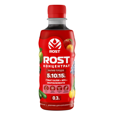 Органо-мінеральне добриво Рост Rost® Концентрат 5.10.15 - 0.3 л
