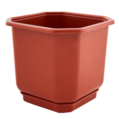 Вазон Дама с подставкой терракотовый d-12*12 0.8 л