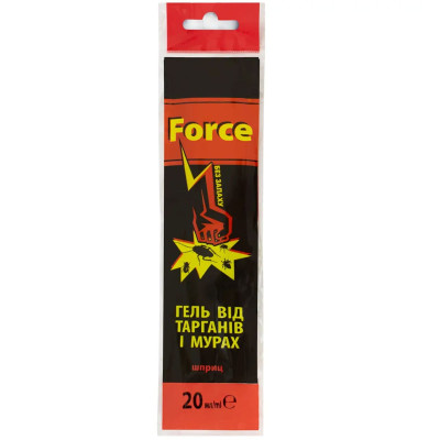 Инсектицид от тараканов и муравьев шприц Force 20 мл