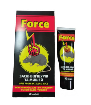 Родентицид Force от крыс и мышей  Гель 90 мл.