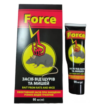 Родентицид Force от крыс и мышей  Гель 90 мл.